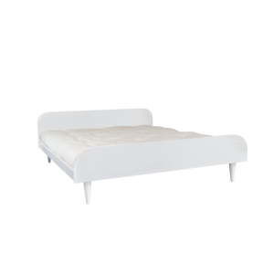 Dvoulůžková postel z borovicového dřeva s matrací Karup Design Twist Double Latex White/Natural, 140 x 200 cm