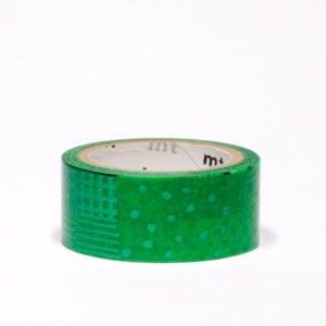 Zelená washi páska MT Masking Tape Script Green