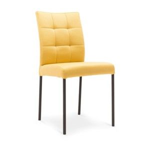 Žlutá jídelní židle s černými nohami Jakobsen home Porto