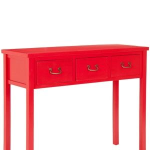 Červený odkládací konzolový stolek Safavieh Riley
