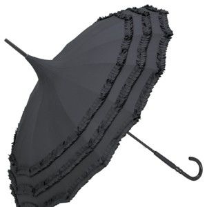 Černý holový deštník Von Lilienfeld Pagoda Amelie