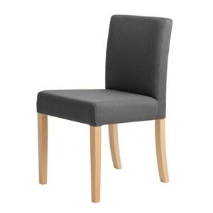 Tmavě šedá židle s přírodními nohami Custom Form Wilton