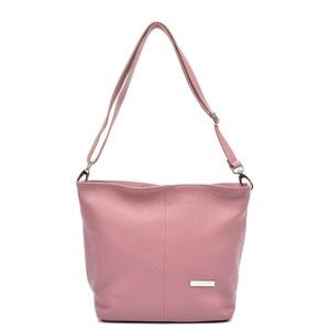 Růžová kožená kabelka Luisa Vannini Simona
