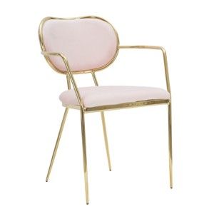 Růžová židle železnou konstrukcí Mauro Ferretti Sedia Glam