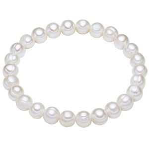 Bílý perlový náramek The Pacific Pearl Company Chakra Pearls, 19 cm