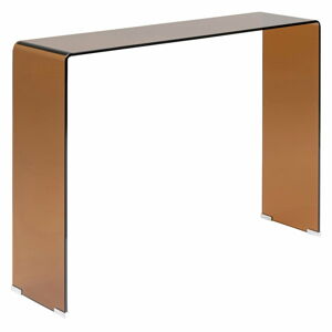 Skleněný konzolový stolek Kare Design Visible Amber, šířka 120 cm
