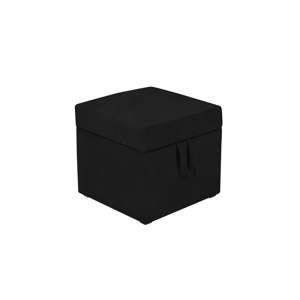 Černá taburetka s úložným prostorem KICOTI Cube