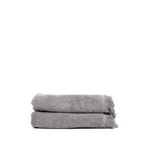 Sada 2 antracitově šedých osušek ze 100% bavlny Bonami, 70 x 140 cm