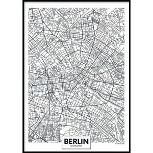 Nástěnný obraz MAP/BERLIN, 50 x 70 cm