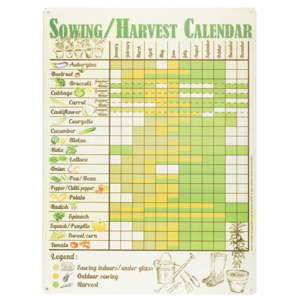 Cedulka Esschert Design Kalendář sklizně