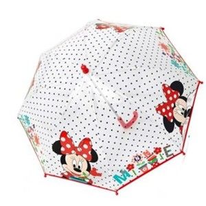 Dětský transparentní holový deštník Minnie, ⌀ 67 cm