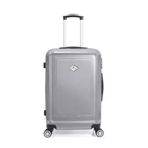 Světle šedý cestovní kufr na kolečkách GERARD PASQUIER Piallo Valise Grand, 93 l