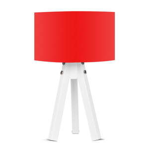 Stolní lampa s červeným stínítkem Kate Louise Bianca