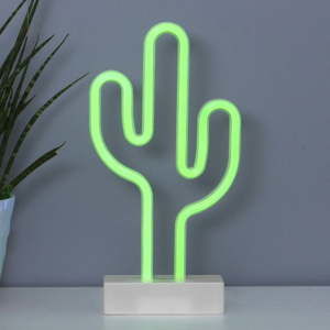 Zelená světelná LED dekorace Best Season Cactus Neonlight