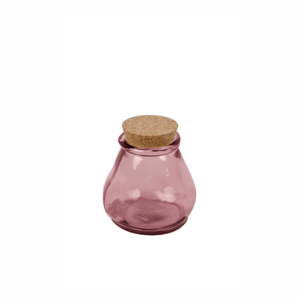 Růžová sklenice s korkovým uzávěrem Ego Dekor, 380 ml