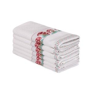 Sada 6 béžových bavlněných ručníků Beyaz Muhna, 30 x 50 cm
