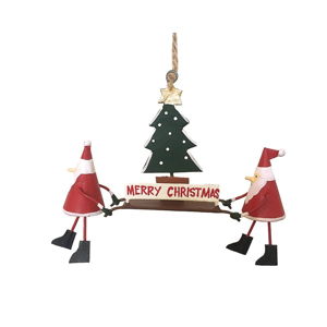 Vánoční závěsná ozdoba G-Bork Santas with Christmastree