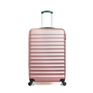 Cestovní kufr ve růžovozlaté barvě na kolečkách Hero Meropi, 60 l