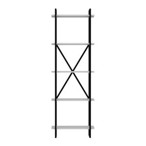 Černobílý regál 60x180 cm Elston – Kalune Design