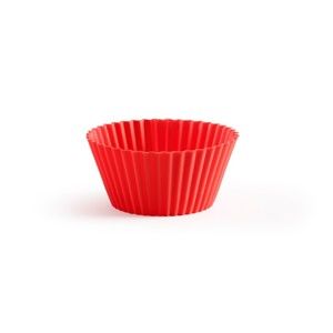 Sada 12 červených silikonových košíčků na muffiny Lékué Single, ⌀ 7 cm