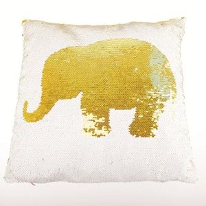 Flitrovaný polštář Dakls Elephant Amarillo, 40 x 40 cm