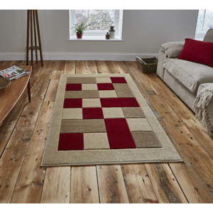 Béžovočervený koberec Think Rugs Matrix, 160 x 220 cm