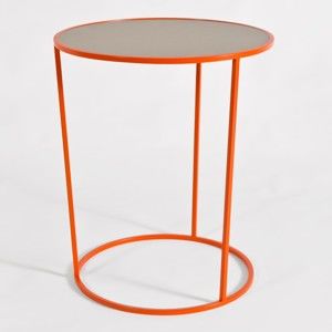 Oranžovo-šedý odkládací stolek MEME Design Constance