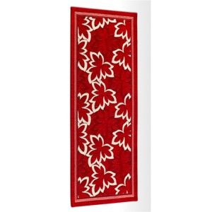 Červený vysoce odolný kuchyňský běhoun Webtappeti Maple Rosso, 55 x 280 cm