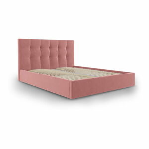 Růžová dvoulůžková postel Mazzini Beds Nerin, 140 x 200 cm
