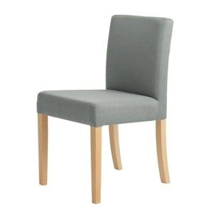 Světle šedá židle s přírodními nohami Custom Form Wilton