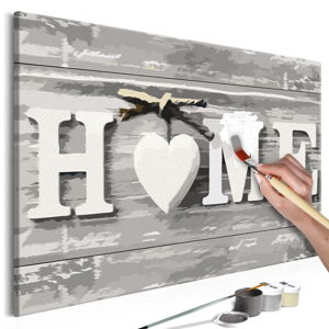 DIY set na tvorbu vlastního obrazu na plátně Artgeist Home Letters, 60 x 40 cm