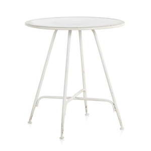 Bílý kovový barový stolek Geese Industrial Style, výška 75 cm