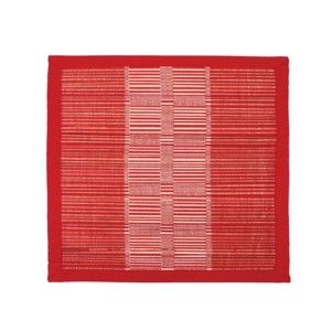 Červené prostírání ze slámy a bavlny Ladelle Akita, 35 x 35 cm