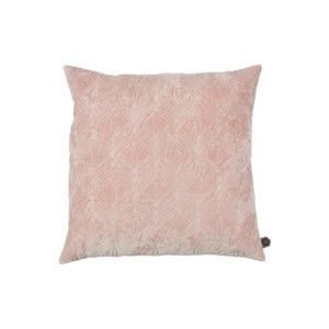 Světle růžový bavlněný polštář BePureHome, 50 x 50 cm