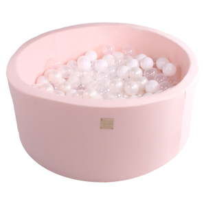 Růžový dětský bazének s 300 kuličkami MeowBaby Pearls, ø 90 x 40 cm
