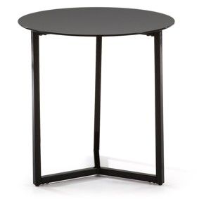 Černý odkládací stolek La Forma Marae, ⌀ 50 cm