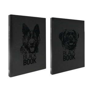 Zápisník formátu A5 Makenotes Black Book Dogs, 96 listů