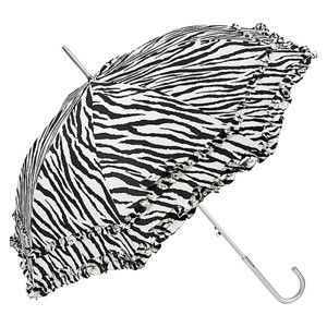 Černo-bílý holový deštník Von Lilienfeld Plain Mary Zebra, ø 90 cm