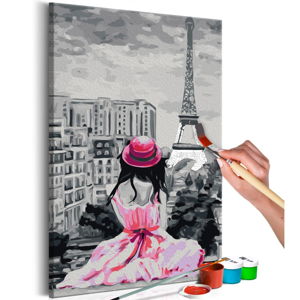 DIY set na tvorbu vlastního obrazu na plátně Artgeist Eiffel Tower View, 60 x 40 cm