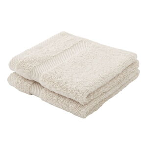 Krémový bavlněný ručník s příměsí hedvábí 30x30 cm – Bianca