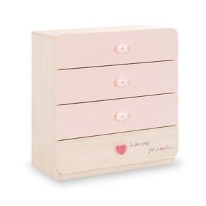 Světle růžová komoda Baby Girl Dresser