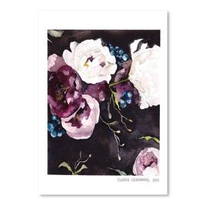 Plakát Americanflat Blooms on Black V by Claudia Libenberg, 30 x 42 cm