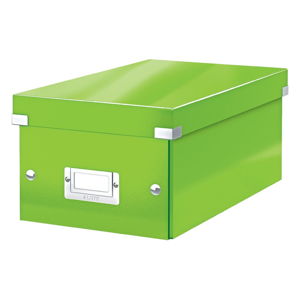 Zelená úložná krabice s víkem Leitz DVD Disc, délka 35 cm