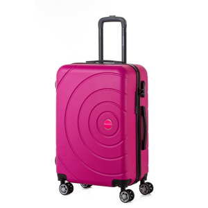 Růžový cestovní kufr Berenice Circle, 71 l