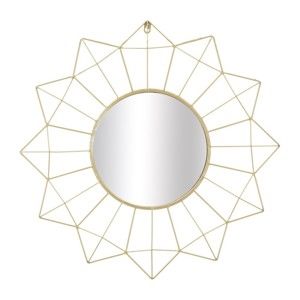 Nástěnné zrcadlo ve zlaté barvě Mauro Ferretti Soleado, ⌀ 60 cm
