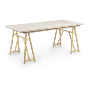 Stůl z přírodního ratanu La Forma Creassy, 180 x 85 cm