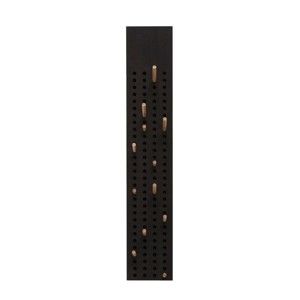 Černý nástěnný věšák z bambusu Moso We Do Wood, 105 x 20 cm