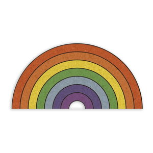 Korková nástěnka ve tvaru duhy Really Nice Things Rainbow, 70 x 50 cm
