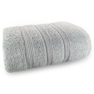 Světle šedý ručník ze 100% bavlny Marie Lou Majo, 140 x 70 cm