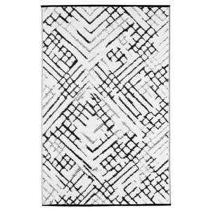 Černo-bílý oboustranný koberec vhodný i do exteriéru Green Decore Channels, 180 x 120 cm